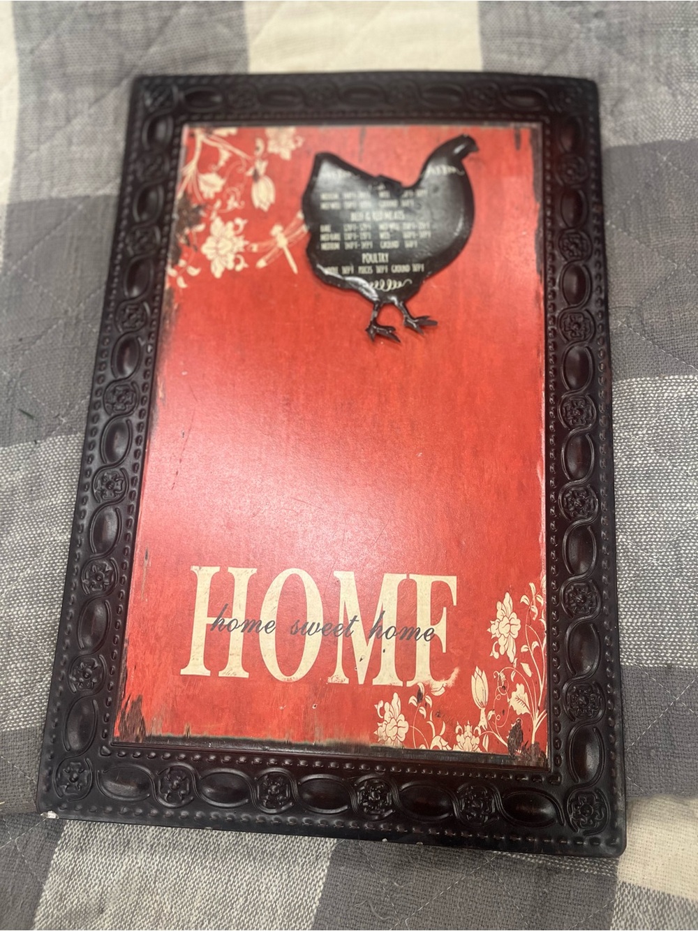 Home Accents 'Home Sweet Home' Red Decorative Wall Plaque magnet!